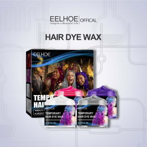 Eelhoe Hair Dye Wax Temporary Hair Color Washable Hair Color Wax Washable 4 Color Wax Hair Wax Color Styling Temporary Disposable Coloring Molding Paste Dye Cream Temporary Hair Color Wax Men Diy Hairstyle Mud Molding Paste