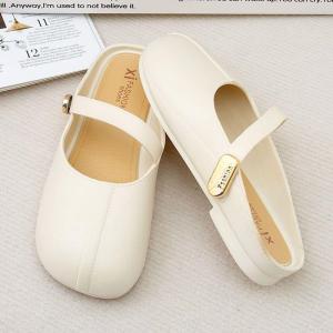 Free Shipping Baotou WomenS Slip-On Sandals Spring/Summer 2026 Collection Flat-Soled Designed For Casual Wear With A Wedge Heel
