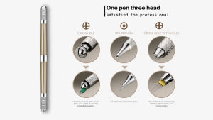 คู่มือถาวรลิปสติกแต่งหน้าพร้อมปากกาสักคิ้วแบบพกพาสำหรับรอยสักคิ้ว