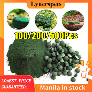 100/200/500Pcs Spirulina Tablets Fish Shrimp Food for Aquarium Fish Pill Algae Supplies