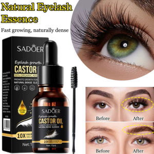 (Hot Sale) 100% Natural Castor Oil Eyebrow Growth Serumh  lengthened eyelashes Eyebrows Lengthening Thicker Solution Cosmetic Make Up 7 Day Eyelash Enhancer Longer Fuller Thicker Lashes and Eyebrows Eyelash Growth Serum Eyebrow Growth Liquid15ML