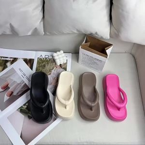 [Free Shipping] Thick-Soled Flip-Flops For Women Summer Ins-Style Trendy Flat Soft-Soled EVA Sandals