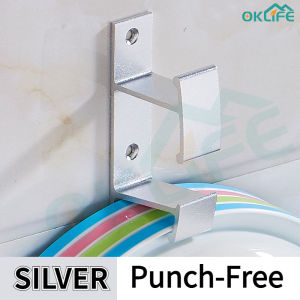 [OKLIFE. SG]Punch-Free Washbasin Hook，Bathroom Alumimum Seamless Wall Hanging Washstand Bathroom Baby Bathtub Storage Rack