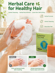 Herbal Blackening Shampoo Bar Natural Hair Strengthening Black Hair Effect Shampoo Bar