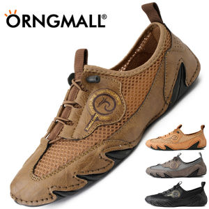 ORNGMALL Comfortable Men Casual Shoes High Quality Cow Leather Shoes Men Flats Fashion Driving Shoes Mens Formal Shoes 38-48