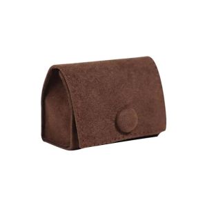 NUBE Nhung Hộp đựng trang sức Khóa bằng nút bấm Chống bụi Hộp lưu trữ mini Nhỏ Hộp đựng đồ trang sức di động Dành cho Vợ Mẹ Con Gái và Bạn Bè