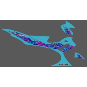 Striping Transparan Satria F150 Barong Variasi Api Flame - Stiker Striping UV Satria F150 Custom Flame - SSFUB-UV - GSI