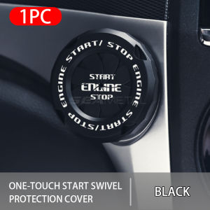SEAMETAL Bộ đánh lửa xe ô tô Bìa Chuyển Đổi Vòng Xoay nắp bảo vệ Tự Động khởi động động cơ nút dừng Bìa phụ kiện nội thất miếng dán trang trí