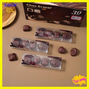 XINGK 4pcs box New Chocolate Design Eraser Student Painting Writing Pencil Eraser Stationery School Office Supplies Gift Prize