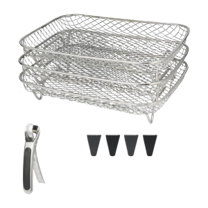 3 lớp nướng đứng chiên bằng không khí Stackable giá thép không gỉ dehydrator Kệ nướng kệ cho nhà hàng nhà bếp