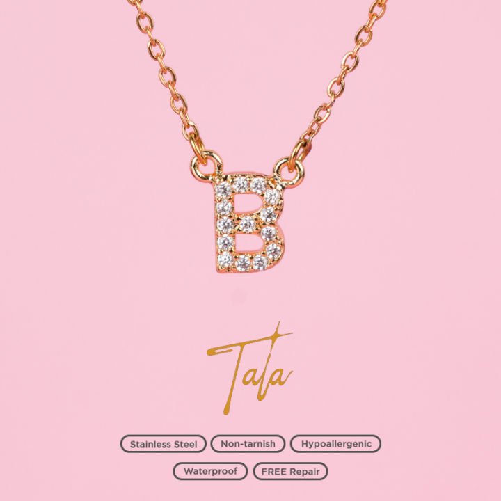 TALA by Kyla Iced Initial V1 Copper Choker with Bubble Mailer Packaging