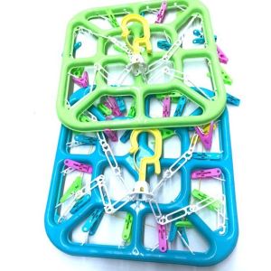 20 Clips Drying Rack Stainless Steel Sock Underwear Child Kid Cloth Multiple Clips Hanger Laundry Washing Towel Airer Dryer Racks Pegs