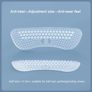 แผ่นรองส้นเท้าสติกเกอร์รองส้นเท้าซิลิโคนอัพเกรด1คู่สำหรับผู้หญิงผู้ชายแผ่นรองส้นเท้ากันลื่นแผ่นแทรกกันลื่นตัวป้องกันการดูแลส้นเท้า