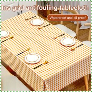 Tablecloth Thickening Lattice Dining Table Cover Durable Encryption Waterproof and Oilproof