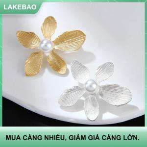【LAKEBAO】 Ngọc Trai Cổ Điển Năm Cánh Hoa Trâm Cho Phụ Nữ Quần Áo Đảng Ve Áo Pin Phụ Kiện Quà Tặng