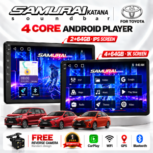 [TOYOTA] SAMURAI KATANA Kereta Android Player 9 10 inch 2+64 4+64 1K GB 4 Core RAM ROM Car Multimedia MP5 Player Bluetooth USB
