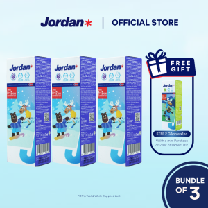 Jordan | Step 2 Junior Toothpaste | Age 6-12 Years | Grape (Bundle of 3)