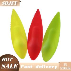 SDJZT 6 pcs set 2 in 1 Kiwi Plastic Spoon Fruit Knife Slicer Peeler Cutter With Hole