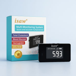 ISAW 4-dalam-1 Meter Glukosa Kolesterol Hemoglobin & Asid Urik Multifunctional Health Meter