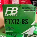 FB แบตเตอรี่ รุ่น FTX12-BS (12V 10.5AH) แบบแห้งแยกน้ำ (สำหรับรถจักรยานยนต์). 