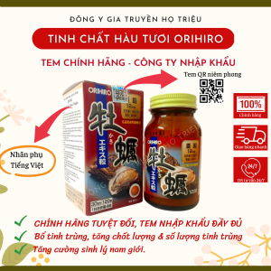 Viên uống tinh chất hàu tươi ORIHIRO 120 viên tăng cường sinh lý nam giới tăng chất lượng tinh trùng