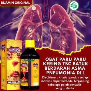 Obat Herbal Paru Paru Kering - Susah bernafas Dada sesak Sesak nafas asma mengi Gangguan Pernafasan Infeksi saluran pernafasan sakit dada radang paru ISPA Dll - Aman untuk Semua Usia - Kurmaqu Sari Kurma & Madu Kualitas Premium