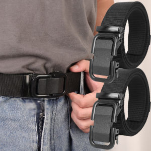 Outdoor Military Waist Strap Soft Nylon Automatic Buckle Belt Men Women Black Tactical Sports Waistband