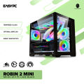 EasyPC | CoolMan Robin 2 Mini Micro ATX PC Case Black and White Desktop Casings. 