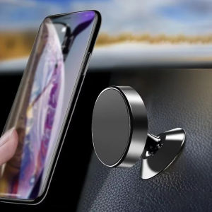 Magnetic Car Phone Holder Mini Universal Portable 360 ° Rotating Universal Center Console Dashboard Navigation Phone Stand
