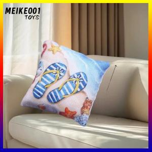 MEIKE001 3Pcs Dollhouse Mini Summer Ocean Beach Pillow Model Toys Miniature Home Scene Sofa Ornament Doll House Accessories