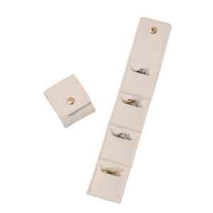 DGJKF Small Mini Jewelry Display Bag Microfiber Velvet Foldable Earrings Organizer Korean Style Solid Color Necklace Ring Packing Bag Women