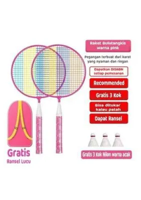 [Free Dus] Mainan Raket Bulutangkis Anak Untuk Usia 3-12 Tahun Untuk TK SD Tersedia 2 pilihan