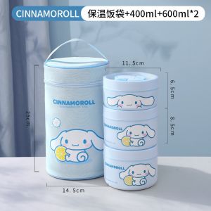 [SG] Sanrio Thermal Multi-Layer Insulated LunchBox Stainless Steel Microwaveable Heating Bento Lunch Box Soup Porridge