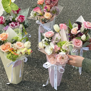 [haoh] 1pc Flower Wrapping Paper Gift Box Bouquet Packaging Bag Flowers Paper Wrapping Material Graduation Wedding Party Supplies