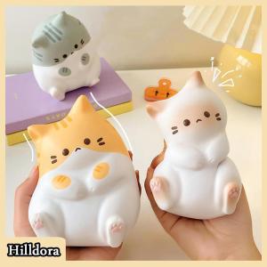 [Hilldora] ใหม่ของเล่นแมวบีบคลายเครียดทำจาก PU ลูกบอลคลายเครียดของเล่นโต๊ะการ์ตูนของเล่นคลายเครียด