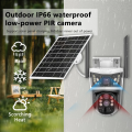 V380 Pro Dual Lens Solar CCTV Camera Connect Cellphone 4G HD IP Security  Camera Wireless Outdoor waterproof 360 Rotation Motion Detect Infrared Night Vision With Two-Way Voice Audio Surveillance Camera. 