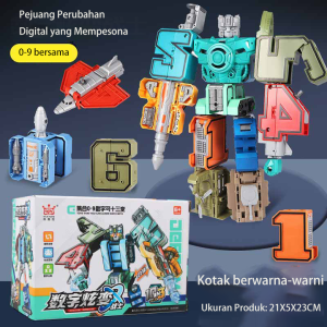 Mainan Anak Robot Transformer Robot Angka Number 15in1 number robot transformer robot angka mainan edukasi anak