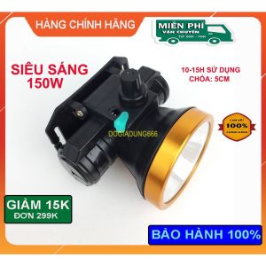 Đèn pin đội đầu CXB 8813 LED 150W siêu sáng chống nước ánh sáng Vàng và Trắng đèn đeo đầu soi ếch dã ngoại