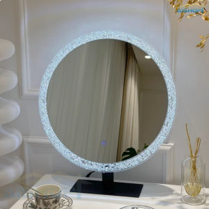 [SG Seller]Vertical Mirror LED Light Smart desktop makeup mirror Three-Color Light mirror Smart desktop makeup mirror