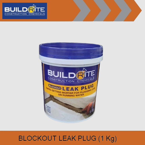 Buildrite Blockout Leak Plug (1 Kg) Rapid Setting Mortar for Plugging Leak on Running Water