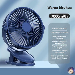 Bisa cod 15000mAh mini Kipas Angin USB Clip Mini Fan Rotating Kipas Angin Meja Mini Jepit Portable LED Display Portable Fan Aromaterapi kipas mini