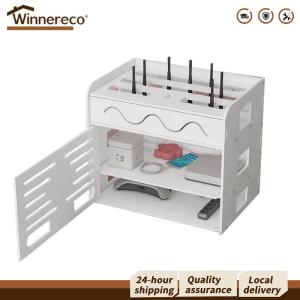 【Winnereco】 Wireless Router Concealment Box Wall Mount with Ventilation for Safe and Stylish Router Hiding Solution in Living Areas