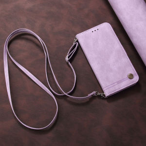 Casing for Apple iPhone 16 16e 15 14 13 12 Pro Max Plus Mini Soft Slim Card Holder Wallet Flip Folio Leather Shatterproof Cell Phone Cover with Shoulder Strap