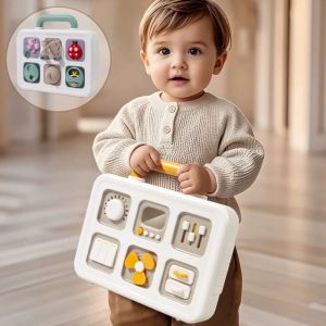 SI958 Baby Practice Montessori Sensory Busy Board Drawer Switch Life Cycle Early Education Montessori Educational Toy Learning Activities Montessori Fine Motor Skills Education Toy Parent-child Interactive