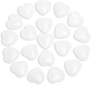 Tumbled Polished Natural Amethyst Stones and Crystals Heart Stones Crystals and Healing Stones Quartz Bulk for Wicca Reiki Healing Energy Chakra Stones Witchcraft Supplies(20Pcs)