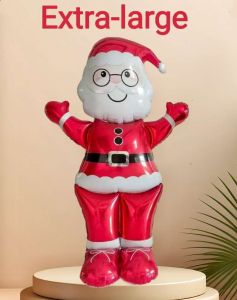 84 inches 4D Extra-large Cheer Greet Stand Santa Claus Base Merry Christmas theme party decorations aluminum foil balloon