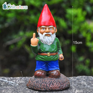 Chinatera Garden Statue Dwarf Sculpture Resin Garden Gnome Statue Dwarf Elf Statue Figurine Garden Ornaments Lawn Garden Yard Decoration