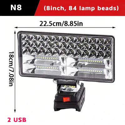 ไฟทำงาน LED แบตเตอรี่ 4นิ้ว 5นิ้ว 8นิ้ว ไฟฉายไฟทำงาน 21V Li-ion ถ่านชาร์จ ไฟสปอตไลท์ โคมไฟแคมปิ้ง ไฟฉายแบตสว่าน ไฟฉายฉุกเฉินแบบพกพาโคมไฟตั้งแคมป์ ไฟฉุกเฉิน ไฟตกปลา ไร้สาย ไฟ LED ทำงาน แบตเตอรี่ Makita Floodlight Spotlight