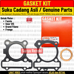 Gasket Paking Topset Blok Seher Head Atas Bawah Freego Fazzio Gear 125 Grand Filano Original Yamaha