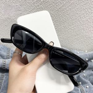 (GENTLE MOSCOT) Fashion Ins Leopard Cat Eye Sunglasses Small Frame Cool Shade Sunglasses